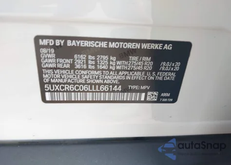 2020 BMW X5 xDrive40I from USA, damaged, VIN 5UXCR6C06LLL66144